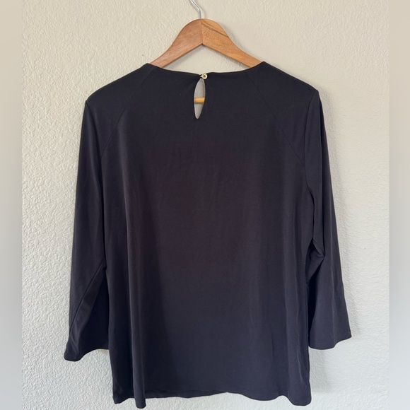 Calvin Klein Womens Classy Chainlink long sleeve Blouse Size Large - Picture 2 of 3